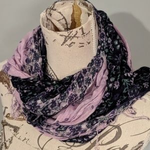 Purple and blue pattern scarf
